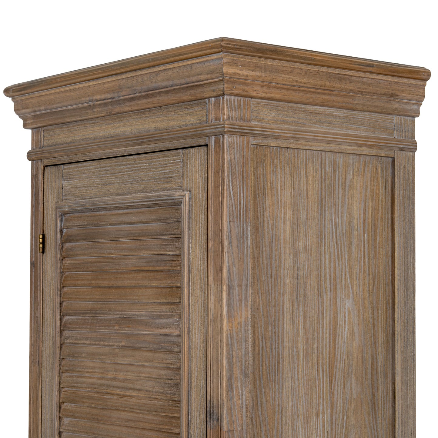 Louvred Shutter Tall Cabinet - Natural Oak - Industrious Decor