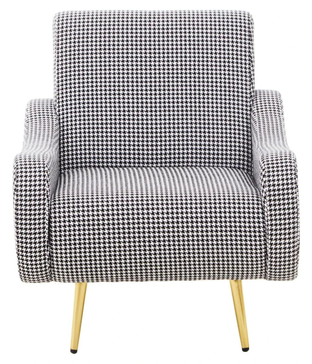 Houndstooth Accent Armchair - Industrious Decor