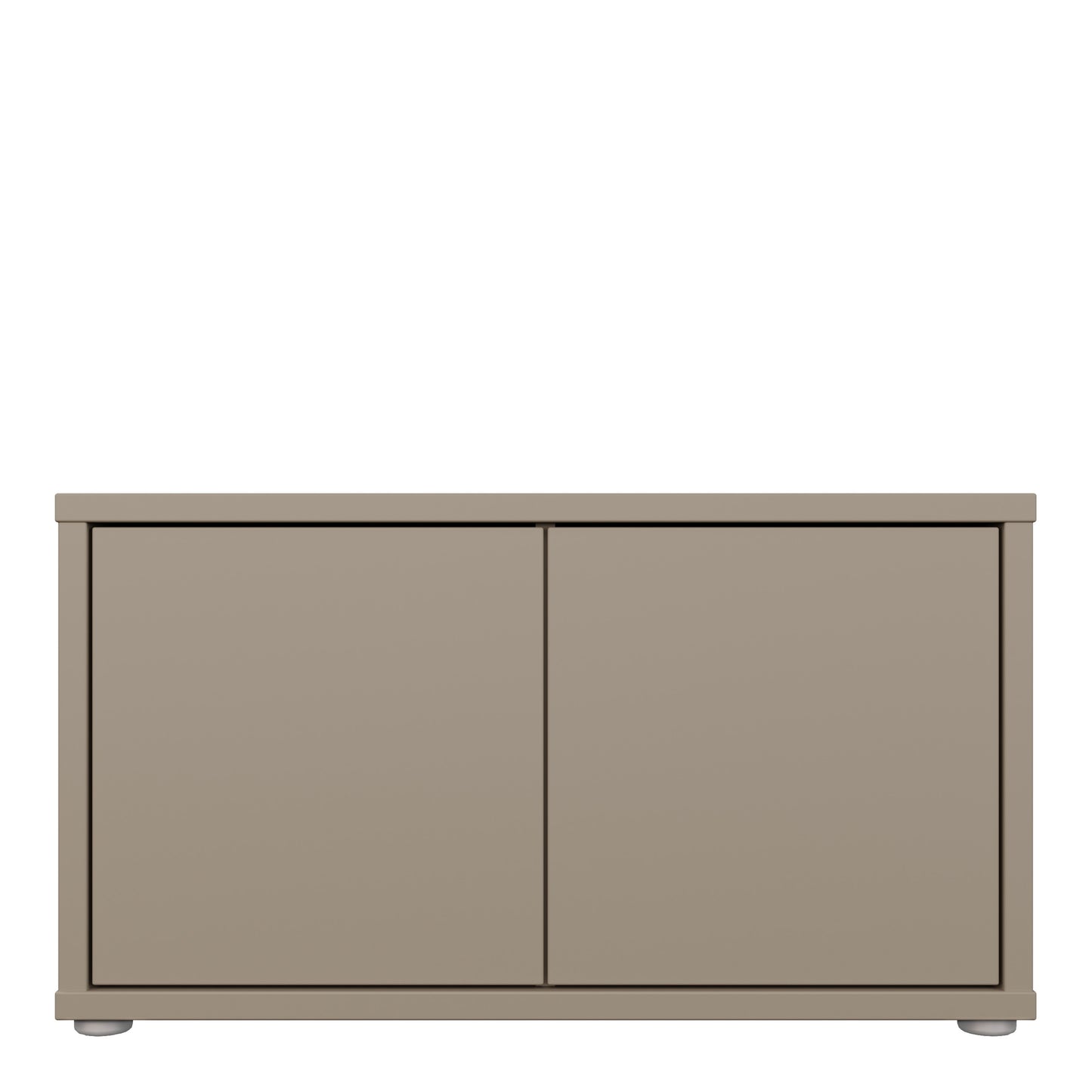 Bloc 2 Door Storage Bench in Taupe - Industrious Decor