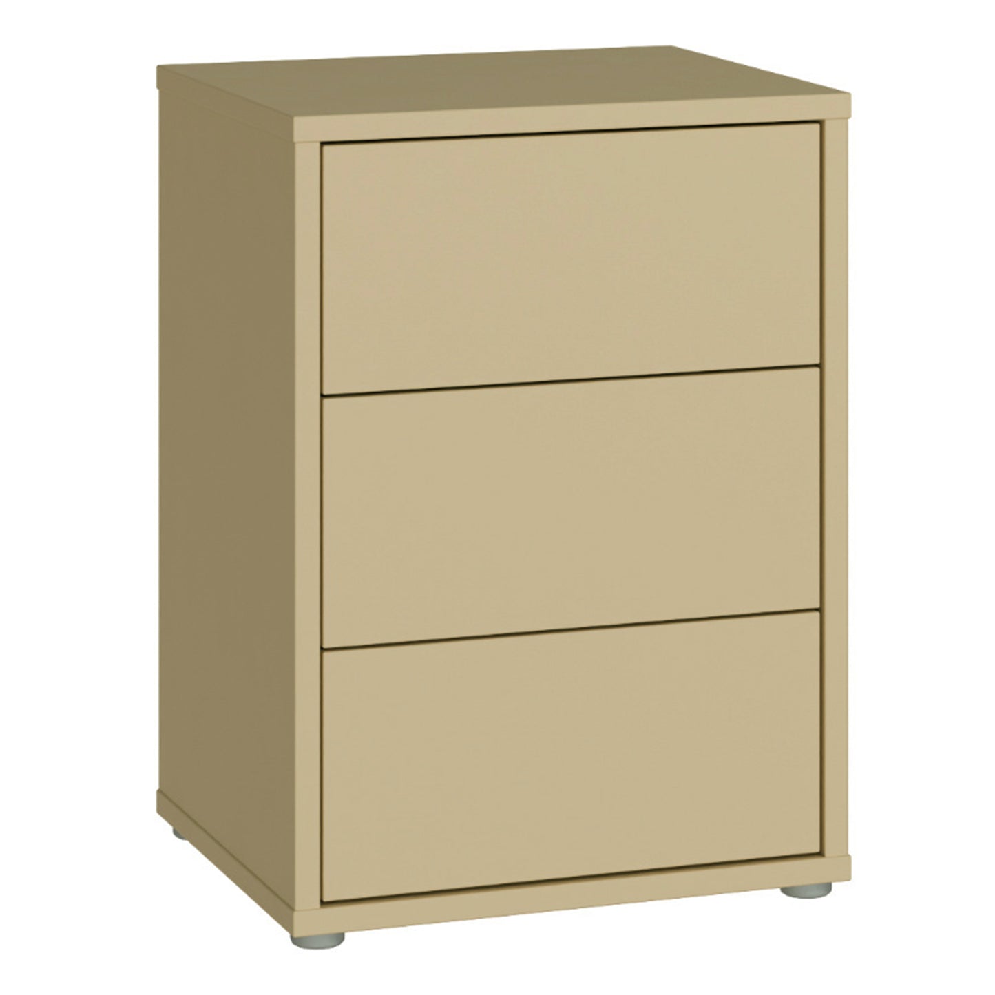 Bloc 3 Drawer Bedside Cabinet in Butter Yellow - Industrious Decor