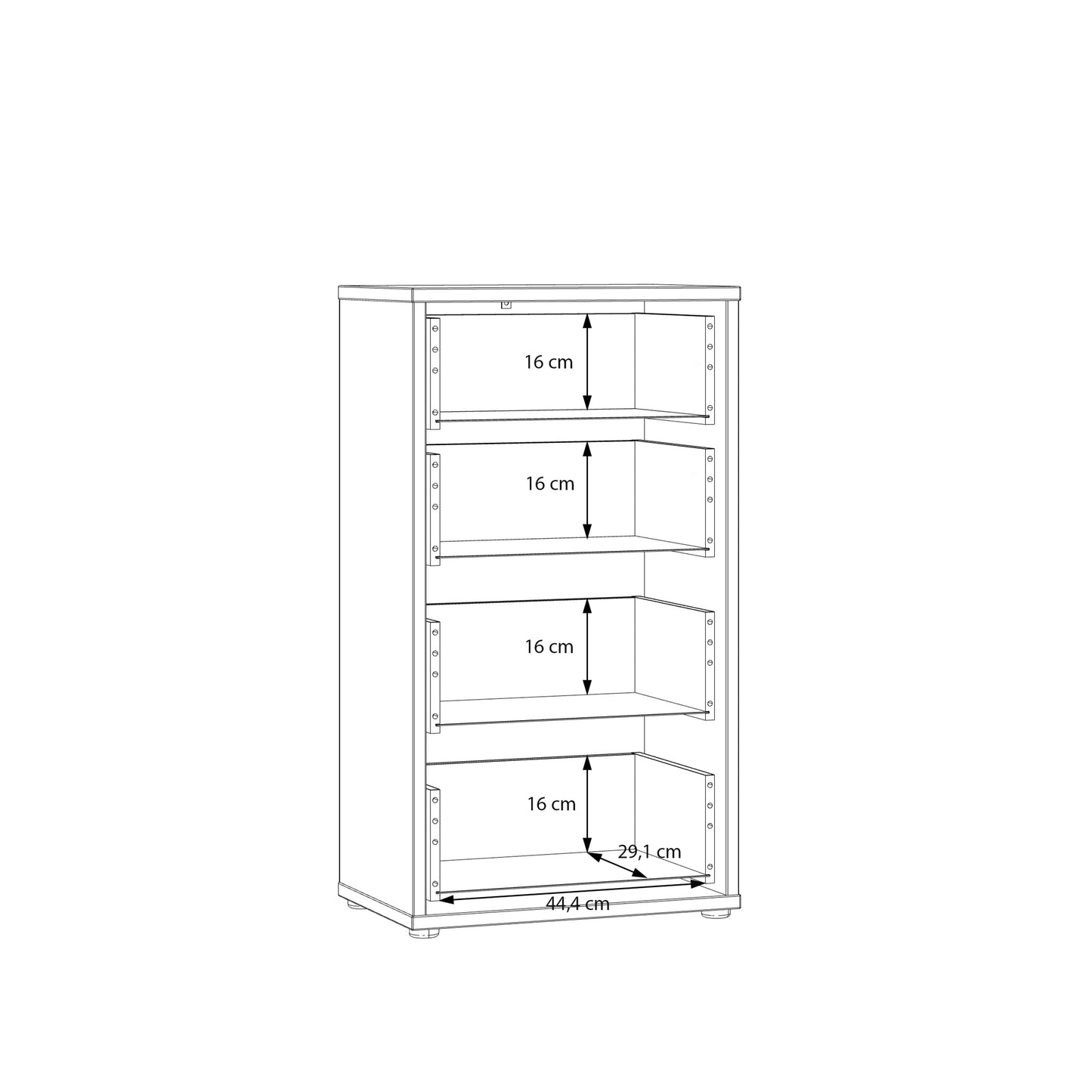 Bloc Tall 4 Drawer Chest in Terracotta - Industrious Decor