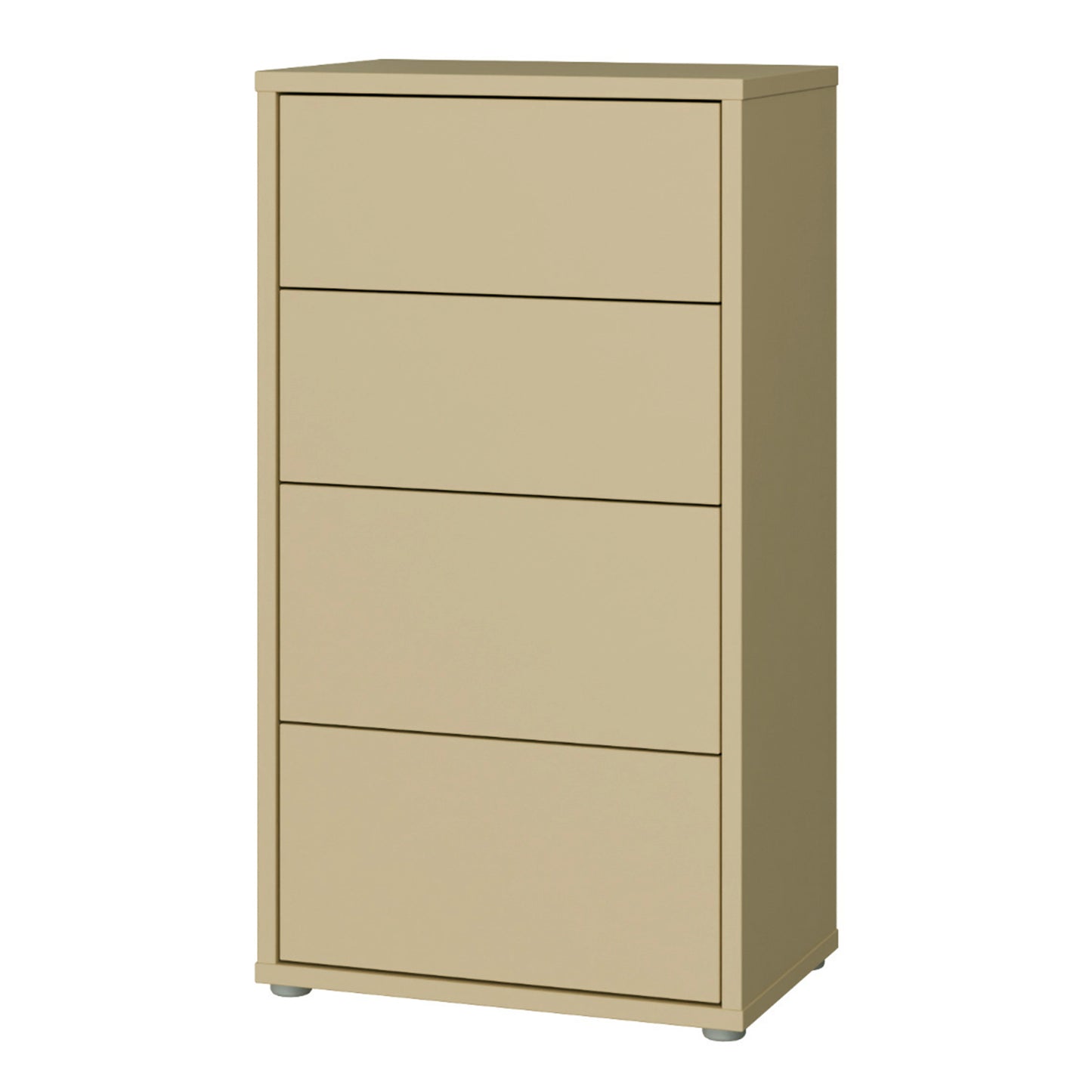 Bloc Tall 4 Drawer Chest in Butter Yellow - Industrious Decor