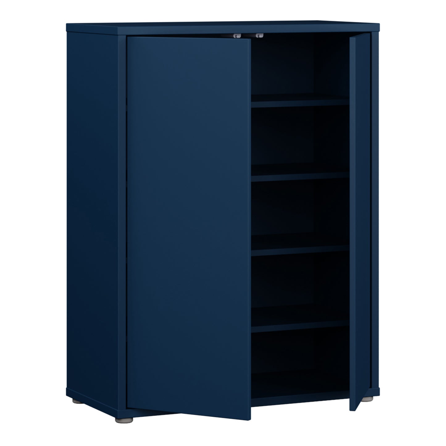 Bloc 2 Door Shoe Cabinet in Night Blue - Industrious Decor