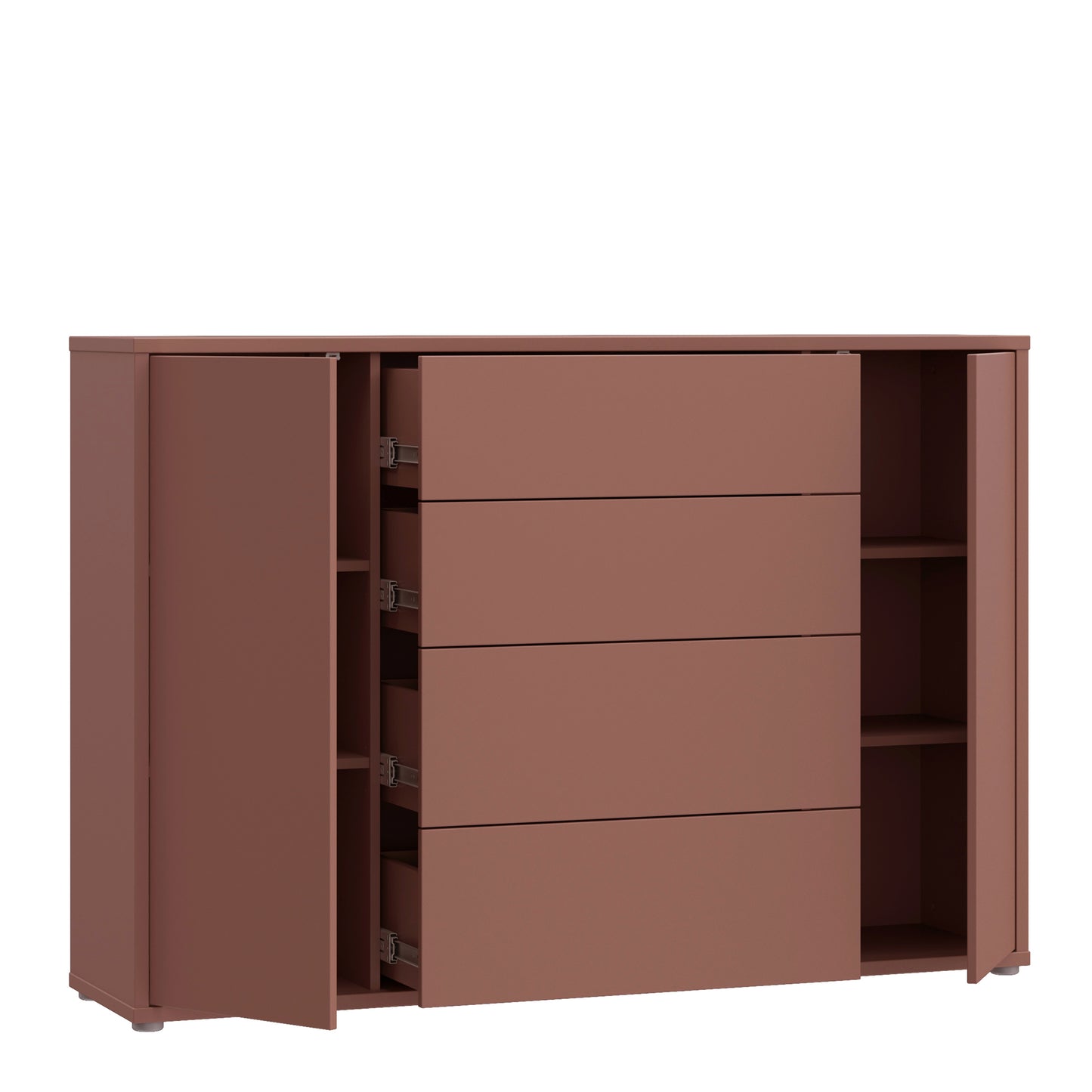 Bloc Wide Sideboard in Terracotta - Industrious Decor