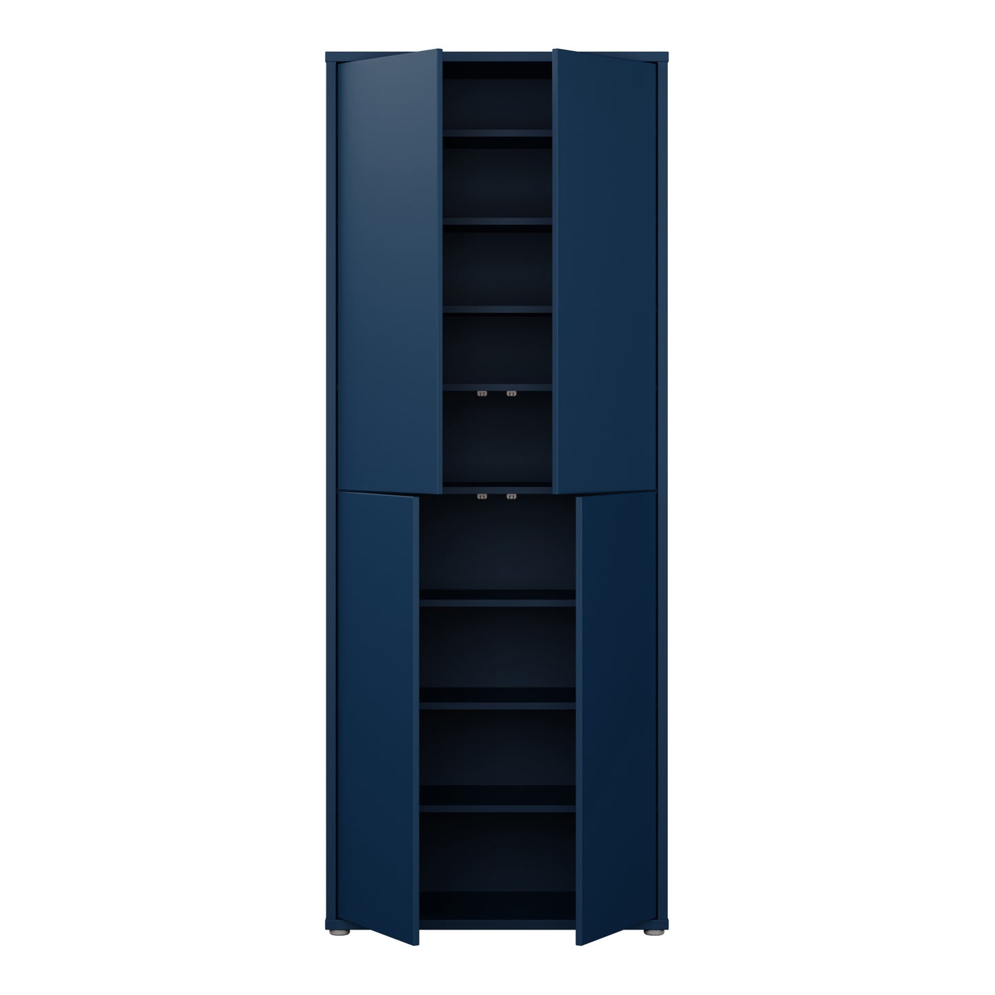 Bloc Tall 4 Door Shoe Cabinet in Night Blue - Industrious Decor