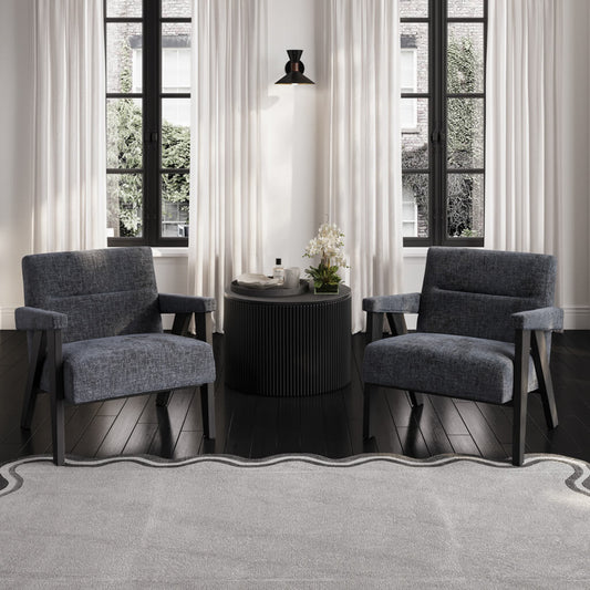 Ryan Accent Chair — Coal & Black - Industrious Decor