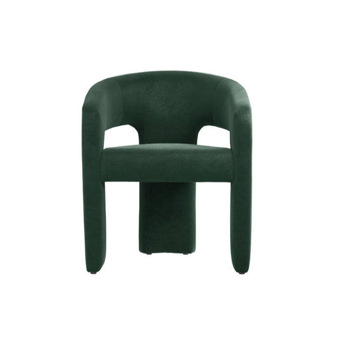 Jess Curve Dining Chair Forest Green - Industrious Decor