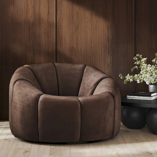 Benjy Chocolate Accent Chair - Industrious Decor