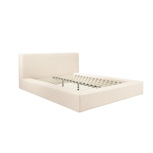 Bowery Double Bed — White Clay Twill - Industrious Decor