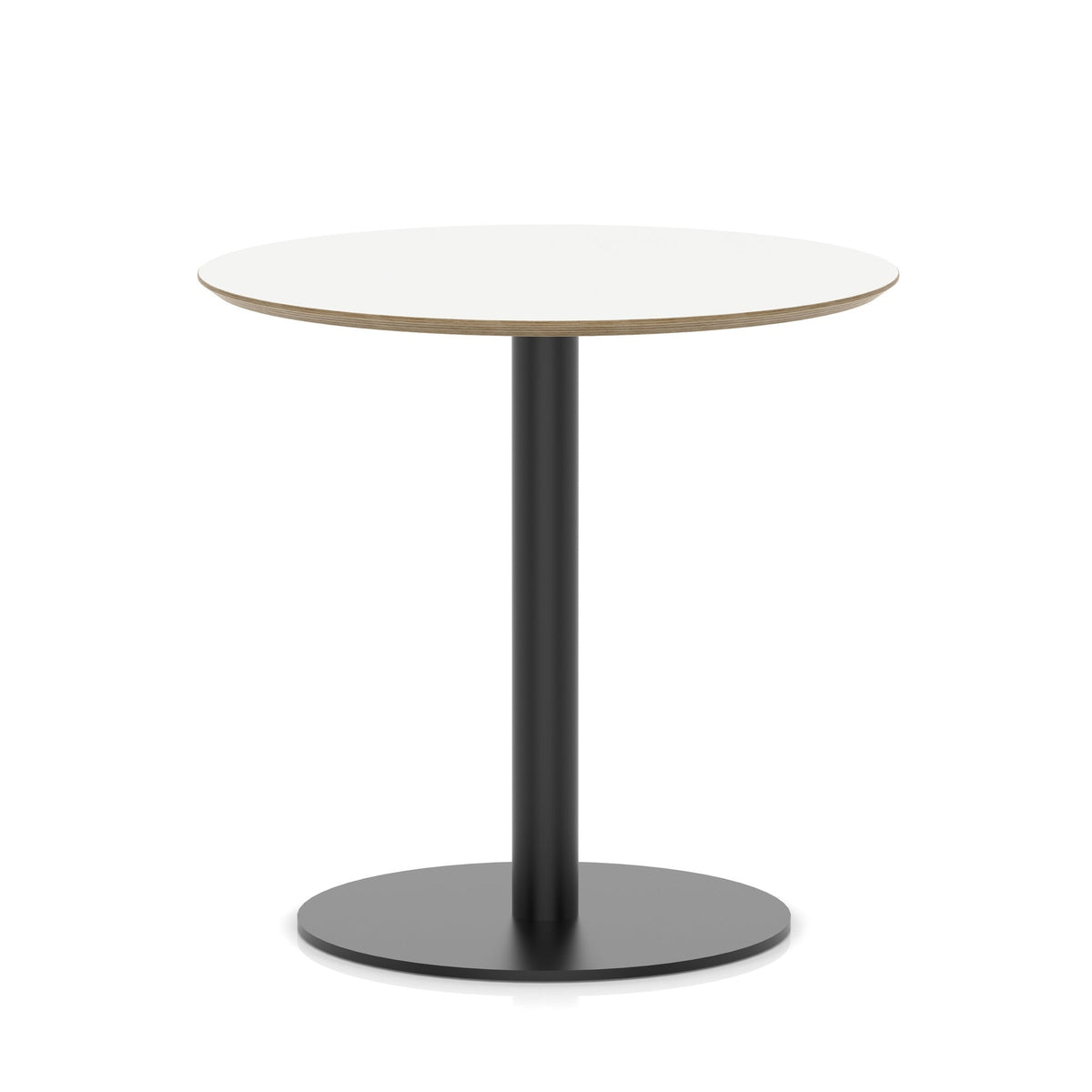 Arlo Round Bistro Table – Disc Base – Black White 800 - Industrious Decor