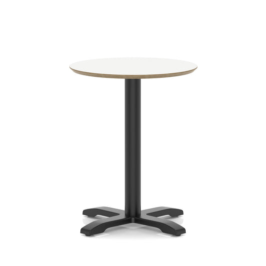 Arlo Round Bistro Table – Cross Base – Black White 600 - Industrious Decor