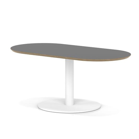 Arlo 1200mm Oblong Bistro Coffee Table Black Coffee Table White - Industrious Decor