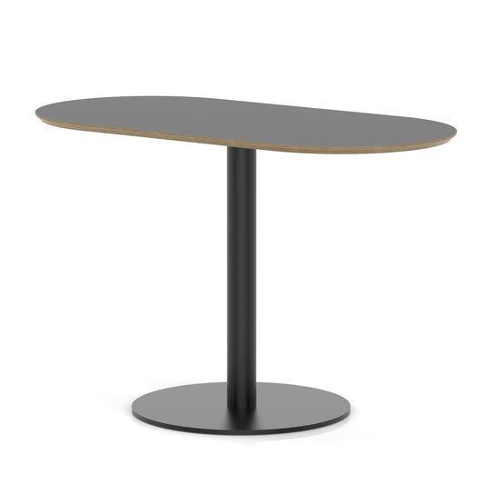 Arlo 1200mm Oblong Bistro Dining Table Black Top - Black Base - Industrious Decor