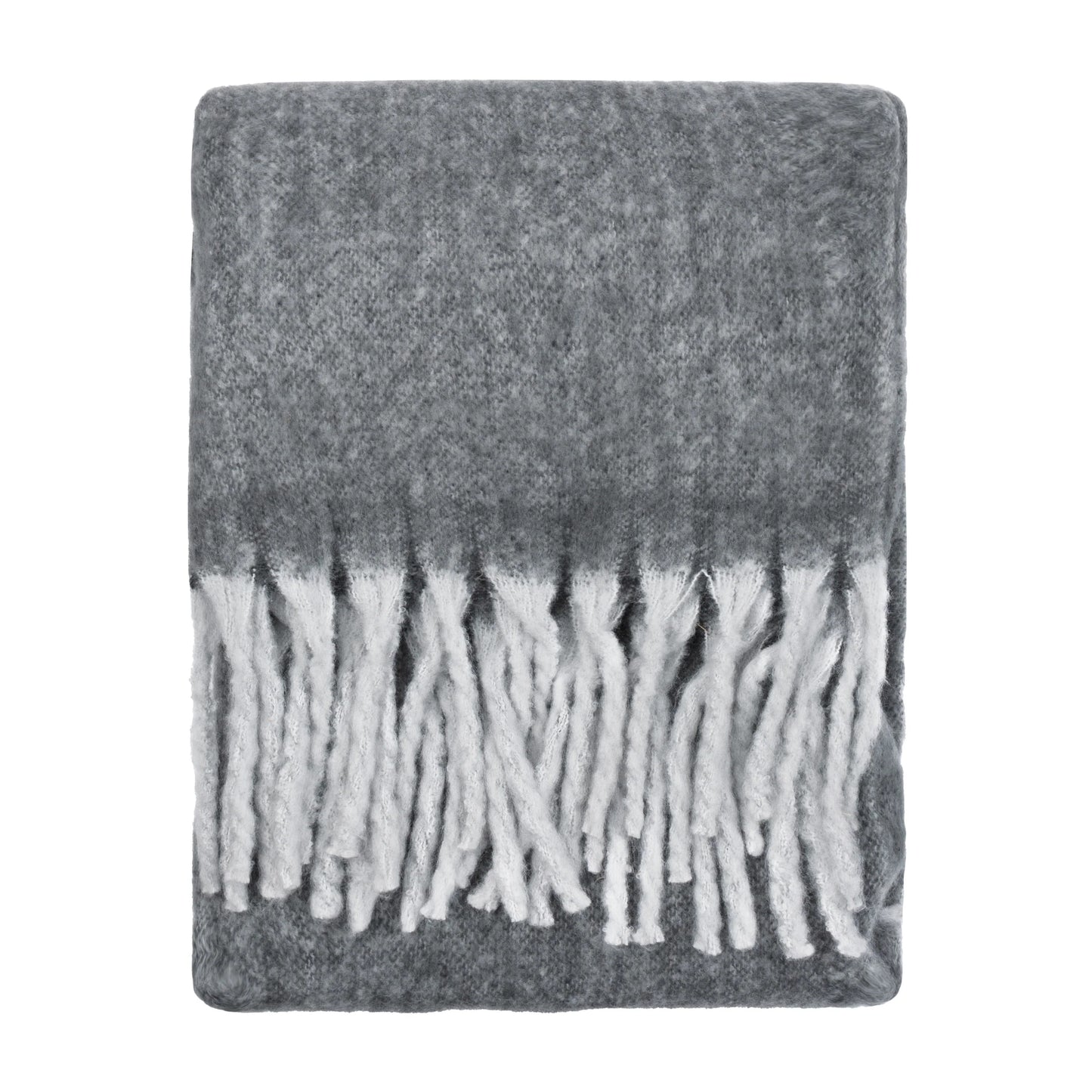 Grey & White Luxe Ombre Throw