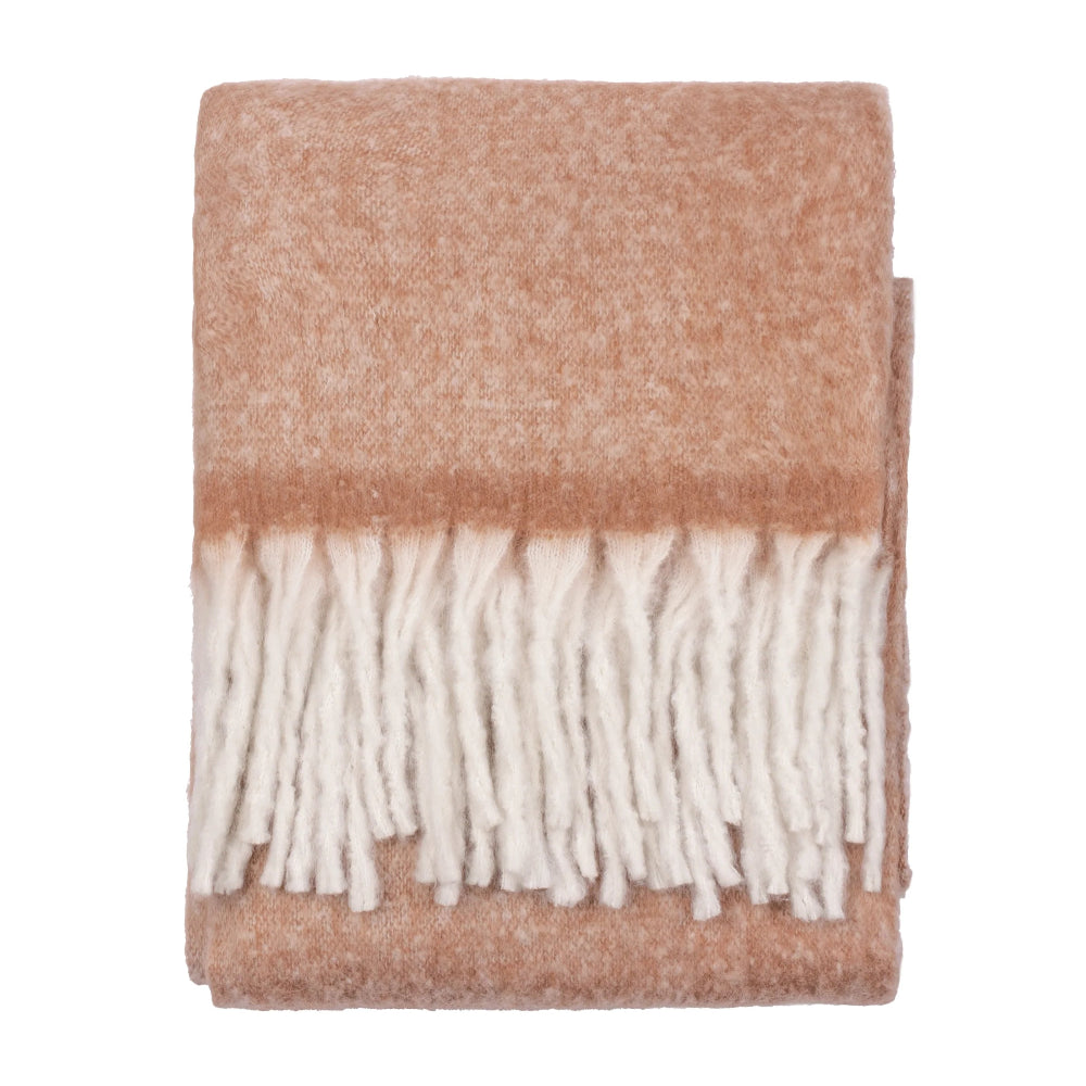 Rust & Cream Luxe Ombre Throw.