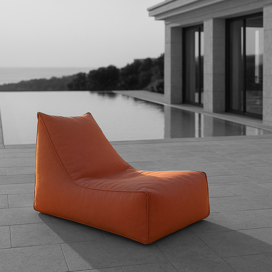 Outdoor Bean Bag Lounge Chair — Water Resistant Canvas - Industrious Decor