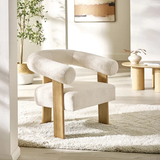 Fresco Boucle Accent Chair - Industrious Decor