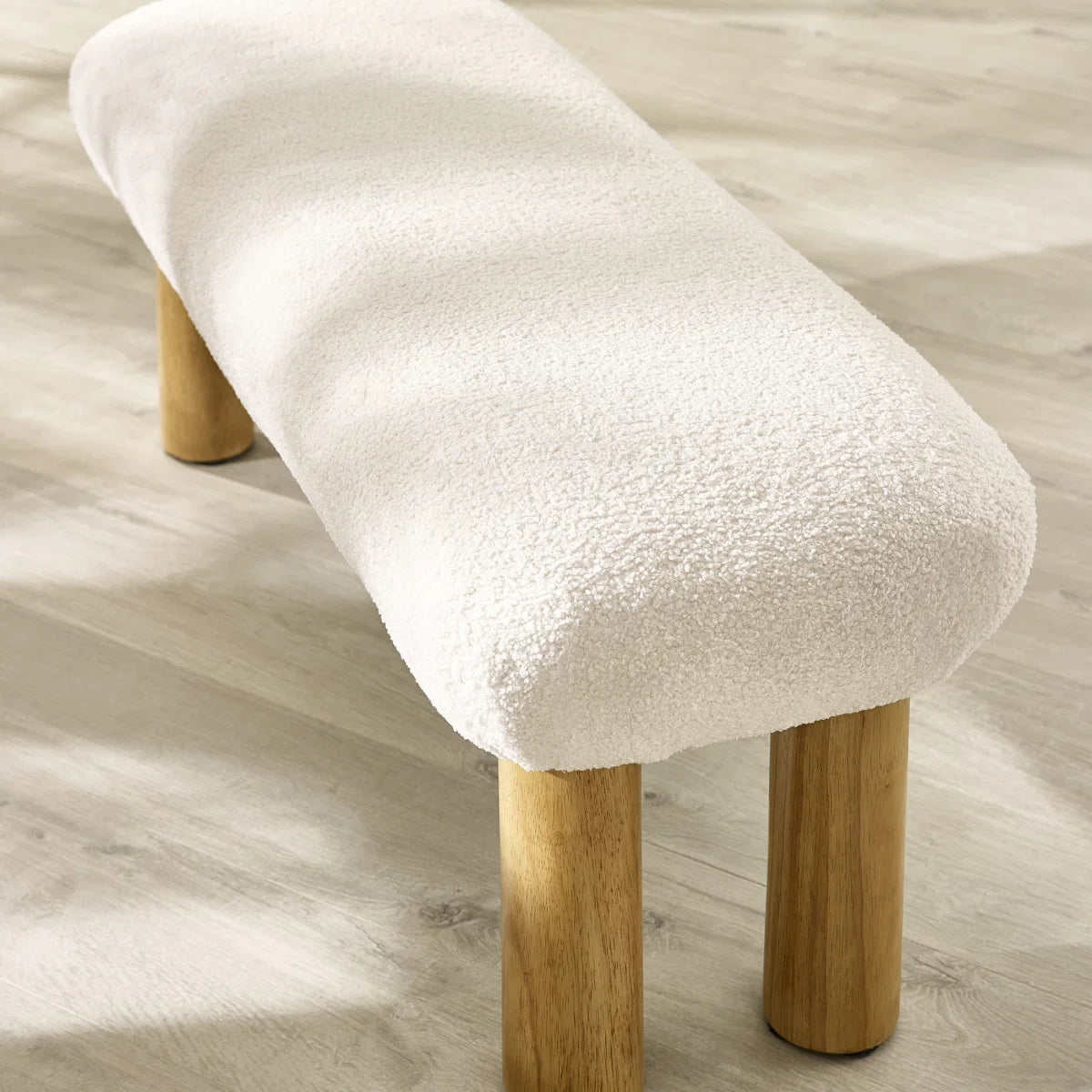 Fresco Boucle Bench - Industrious Decor
