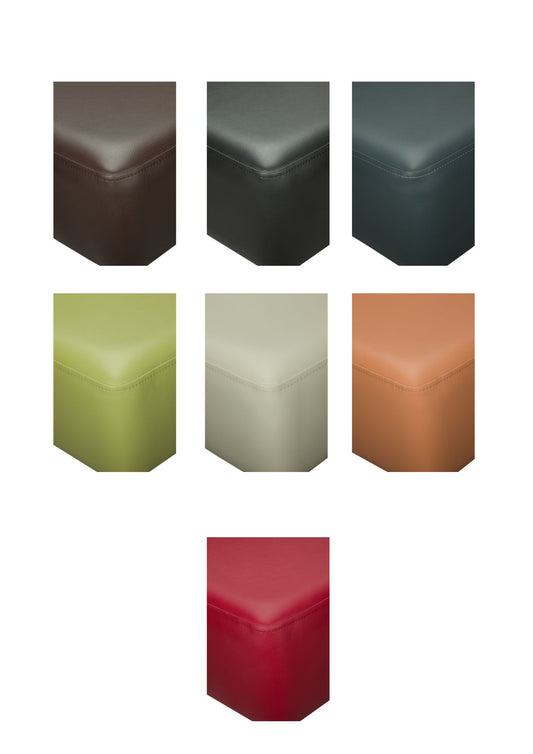 Upholstery swatch options for ARIA Veneer Back Armchair including faux leather and woven contract fabrics