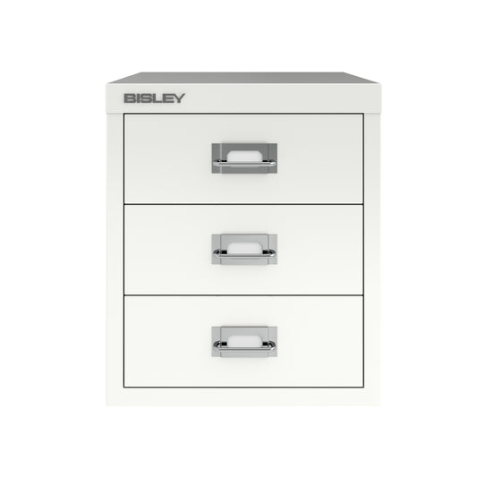 Bisley 12 Series MultiDrawer - A4 3 Drawer Filing Cabinet Traffic White - Industrious Decor