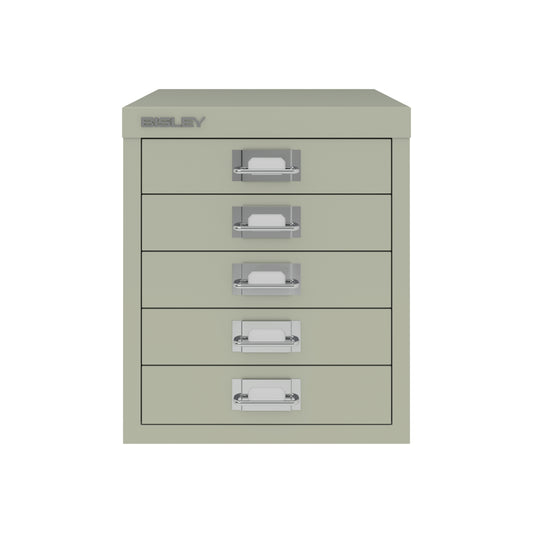 Bisley 12 Series MultiDrawer - A4 5 Drawer Filing Cabinet Goose Grey - Industrious Decor