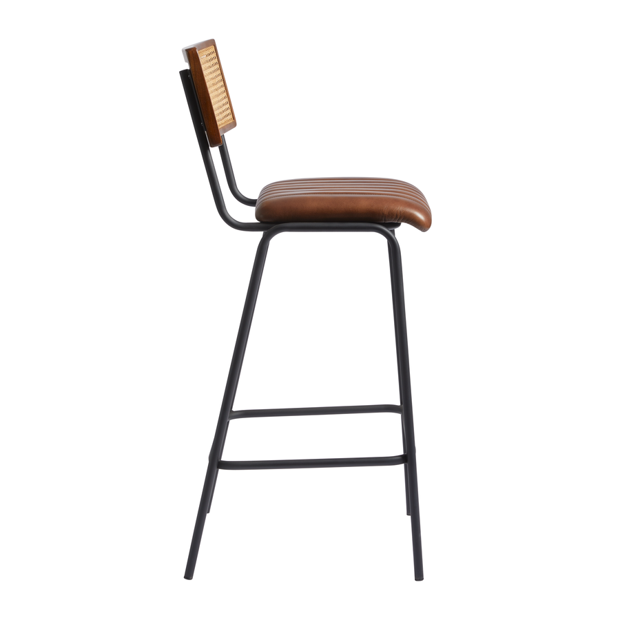 Hockerill Stool Real Leather - Industrious Decor