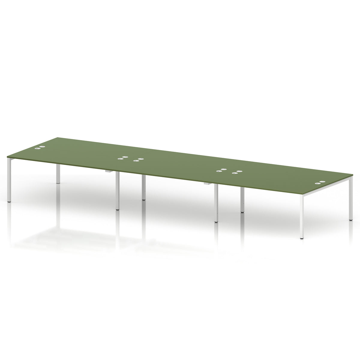 ID Workplace Bench Desk – 6 Person - Industrious Decor
