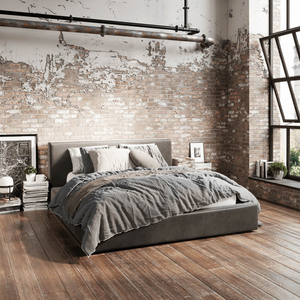 Bowery King Bed — Grey - Industrious Decor