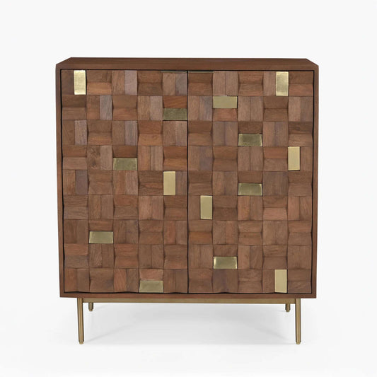 Brass and Wooden Cabinet