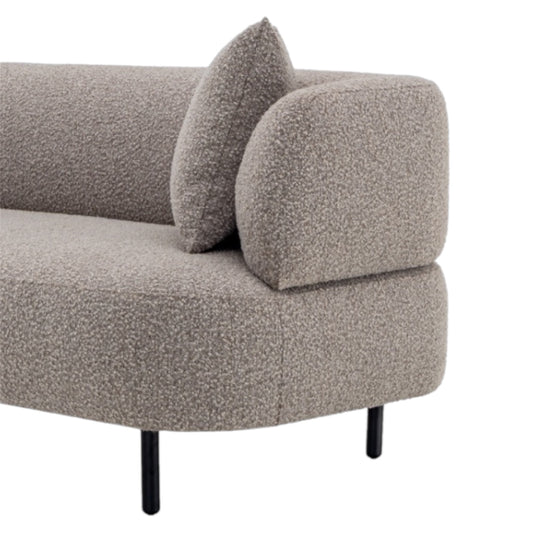 Jed Crib 5 Bouclé 3 Seater Sofa - Industrious Decor