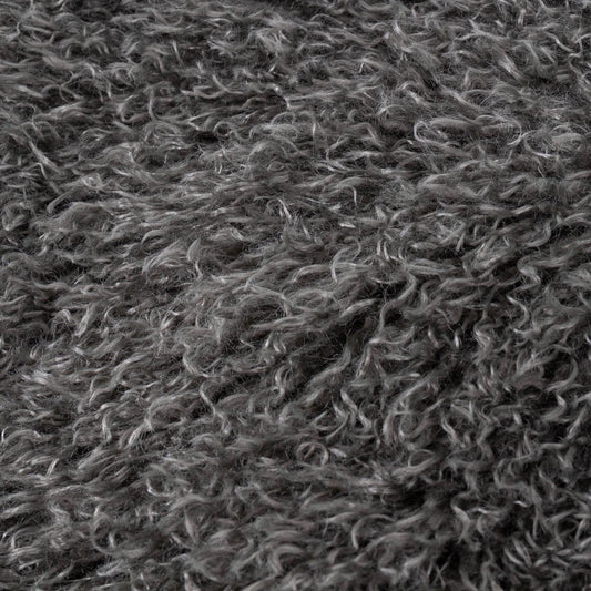 Luxe Slate Grey Faux Fur Throw Blanket