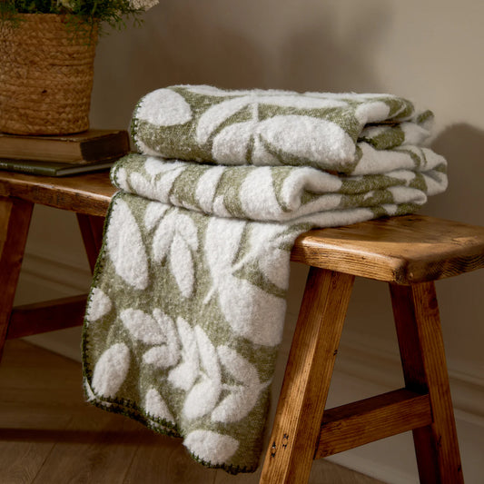 Leaf Throw Blanket (Reversible)