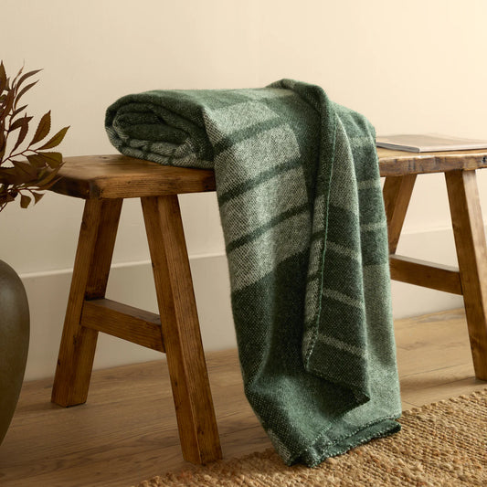 Evergreen Check Throw Blanket