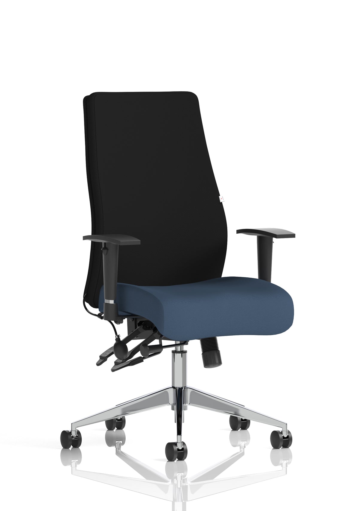 Silverton 24Hr High Back Ergonomic Task Chair | Independent Tilt | Adjustable Lumbar & Headrest Bespoke Quest Whelk Black None - Industrious Decor