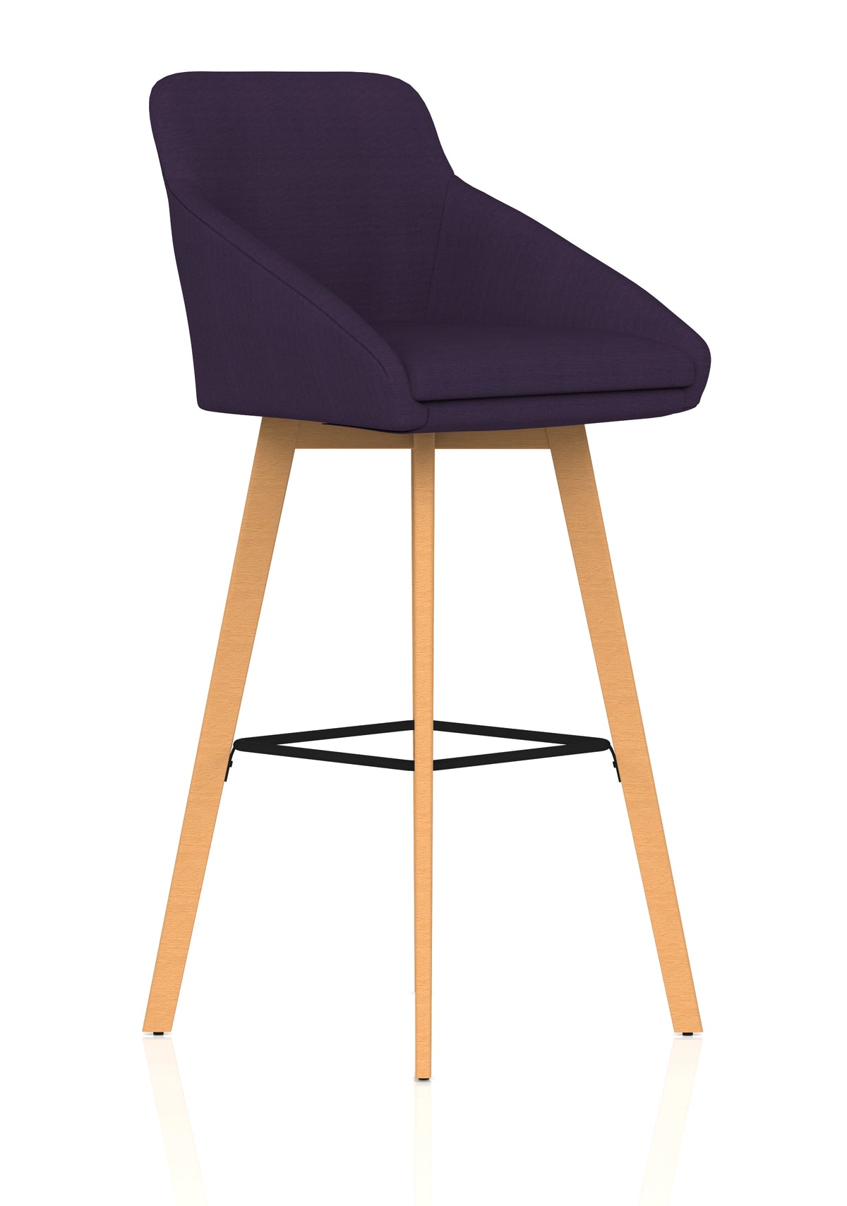 Marden Upholstered High Stool Bespoke Tansy Purple - Industrious Decor