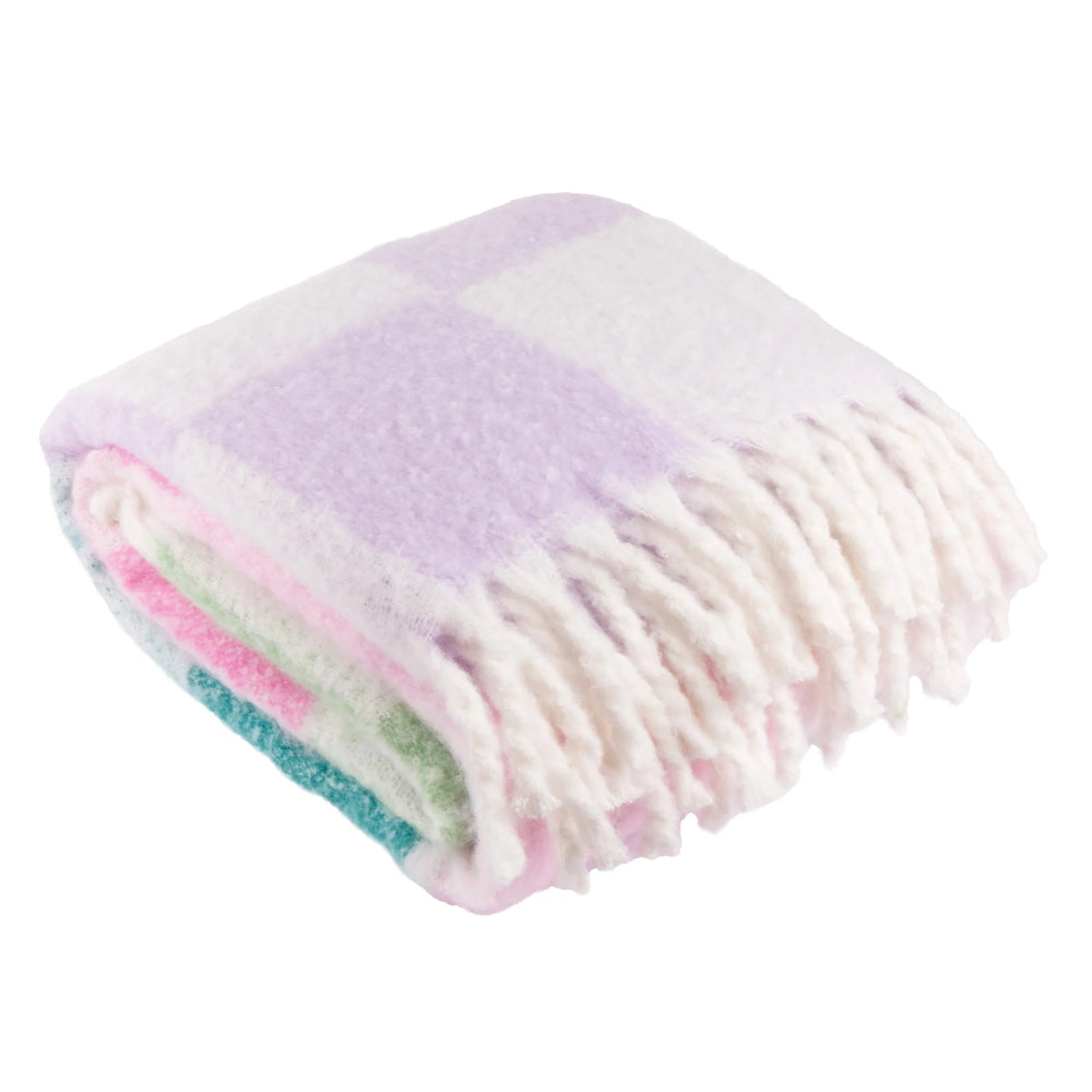 Pastel Checked Throw
