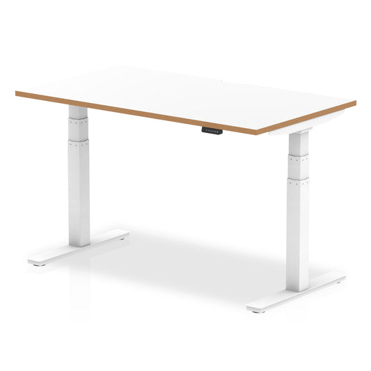 Rowan White Height Adjustable Desk 1400 Standard - Industrious Decor
