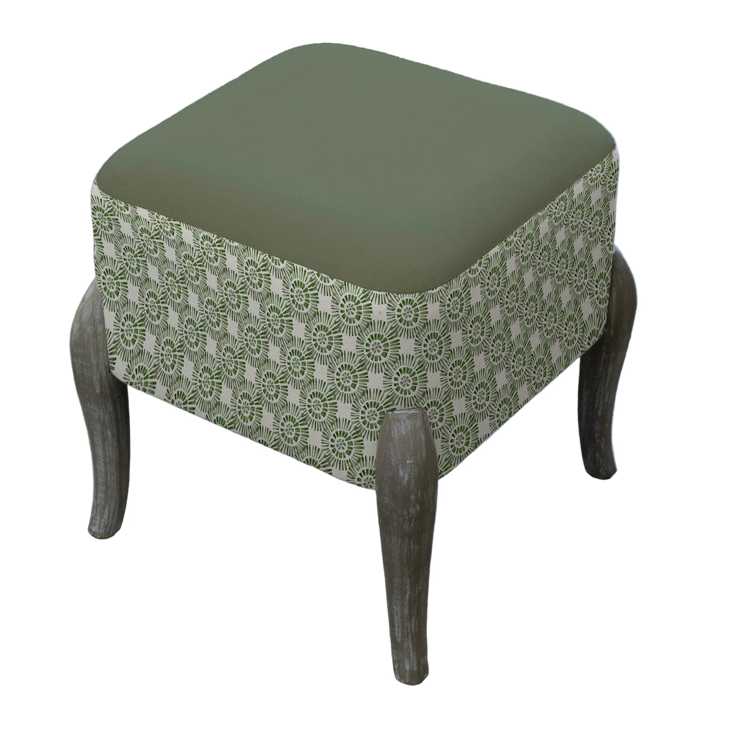 Vali Printed Footstool - Industrious Decor
