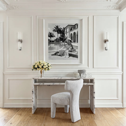 Romo Calacatta Desk - Industrious Decor