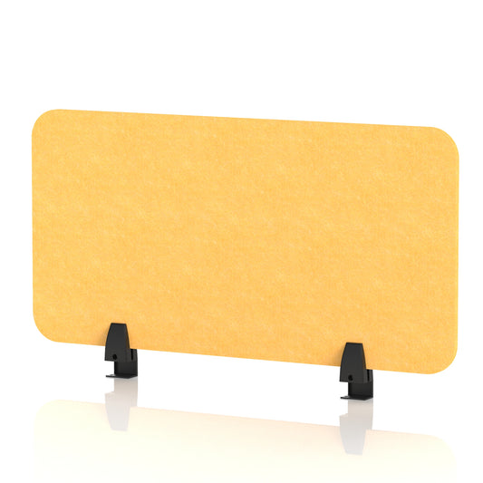 Commercial Acoustic Desktop Screen – Rectangle Buttercup Yellow 800 - Industrious Decor