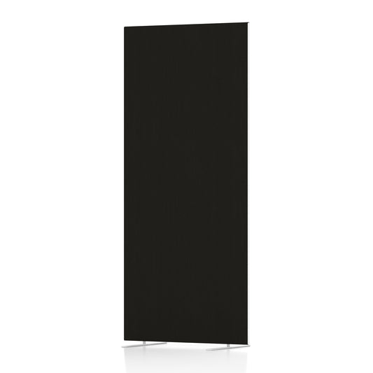 Contour Full Floor Standing Screen – 1800mm High Black 800 - Industrious Decor