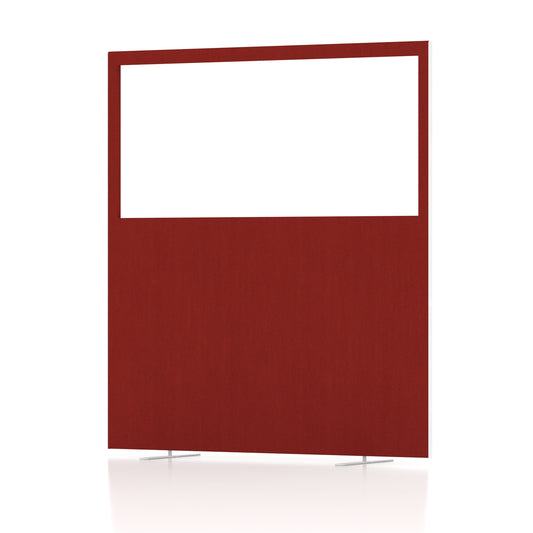 Contour Half-Vision Floor Screen – 1800mm High Burgundy 1600 - Industrious Decor