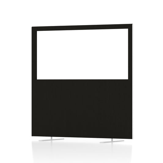 Contour Half-Vision Floor Screen – 1200mm High Black 1200 - Industrious Decor