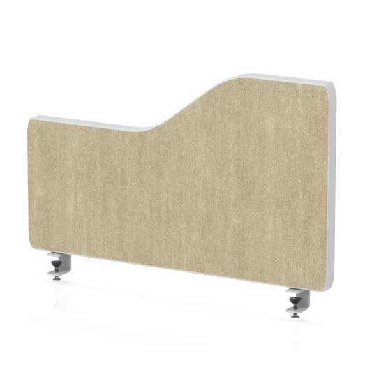 Impulse Plus Wave Screen With Rounded Corners - 400mm High Beige 600 - Industrious Decor