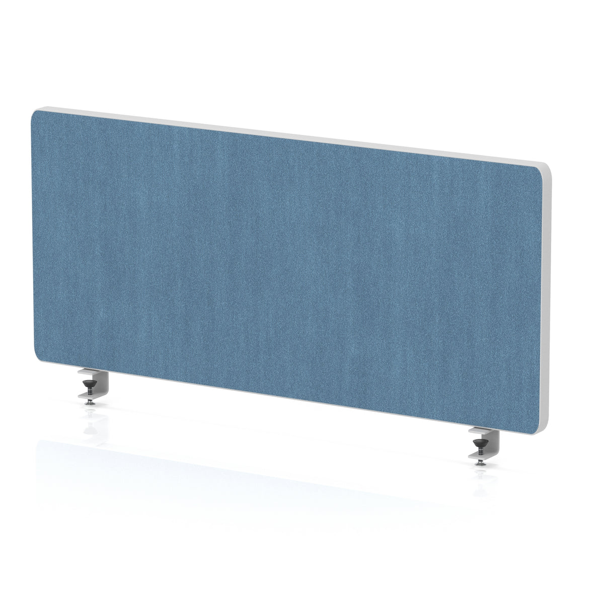Contour Rounded Desk Privacy Screen – 400mm High Sky Blue 800 - Industrious Decor