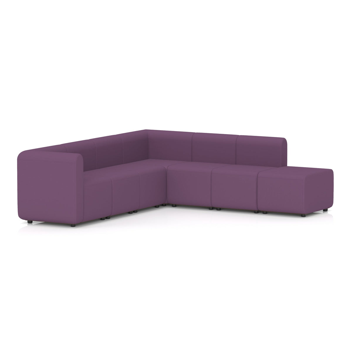 Commercial L-shaped modular sofa right arm chaise – Prime