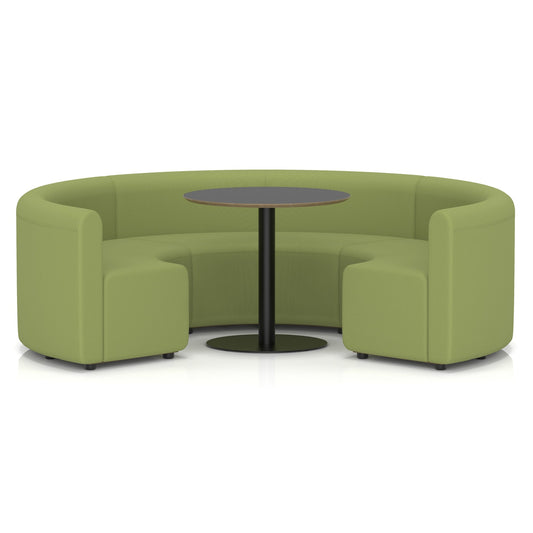 Commercial Circular Booth Seating – Low Back with Table – Crib 5 Endurance - Industrious Decor