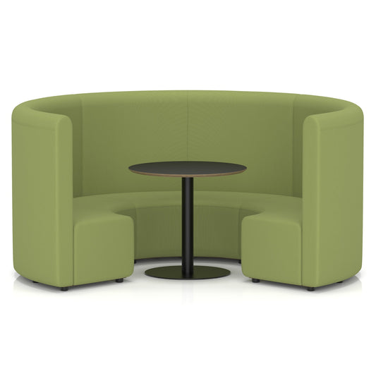Commercial Circular Booth Seating – High Back with Table – Crib 5 Endurance - Industrious Decor