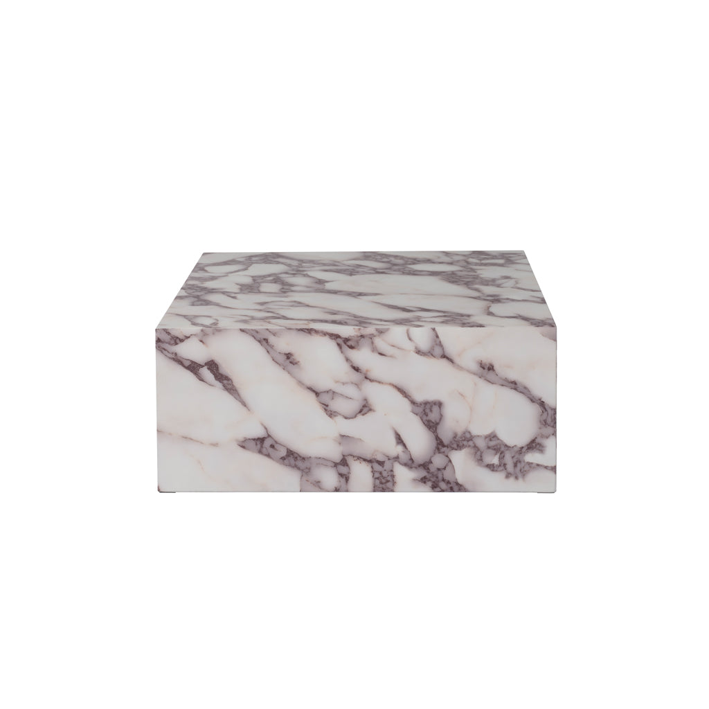 Calacatta Viola Faux Marble Coffee Table — Square - Industrious Decor