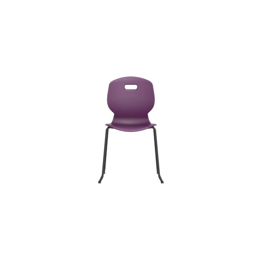 Edren Skid-Base Classroom Chair Grape - Industrious Decor